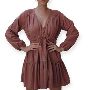 Bali Lane Positano Linen Mini Dress